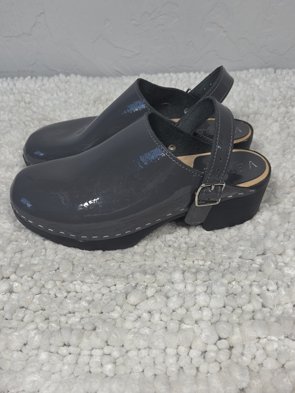 VERKA Clogs EU 38 US 7 Gray Scandi Retro Boho Minimalist Cottagecore Artsy